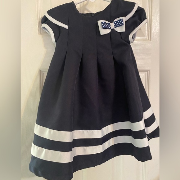 Rare Editions Navy Dress - Picture 1 of 8